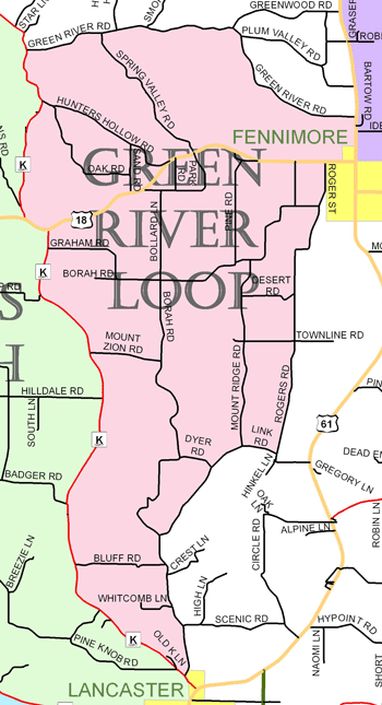 Green River Loop, Cycle Southwest Wisconsin FREE Bicycle Map