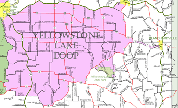 Yellowstone Lake Loop, Cycle Southwest Wisconsin FREE Bicycle Map